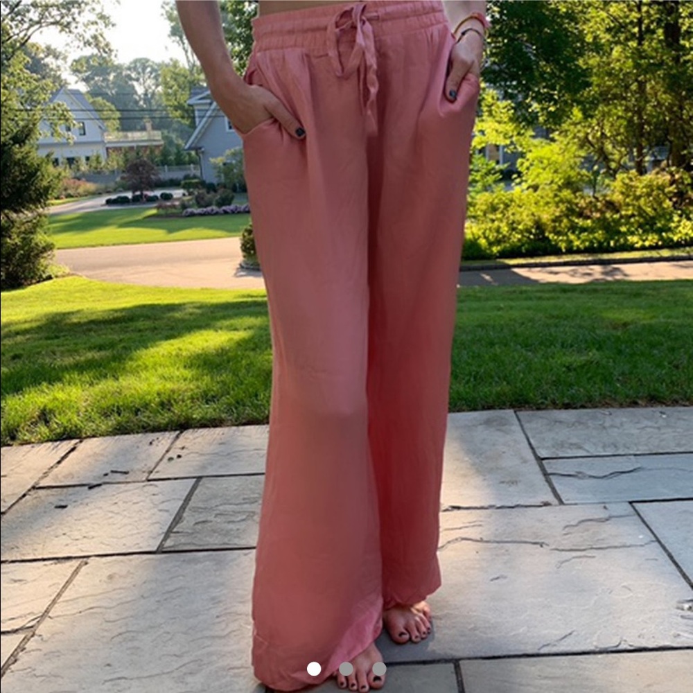 Revolve. Rose pink silk pants💗💗